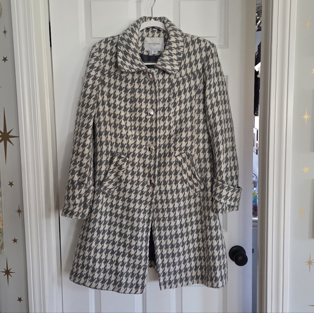 Vintage Houndstooth Peacoat